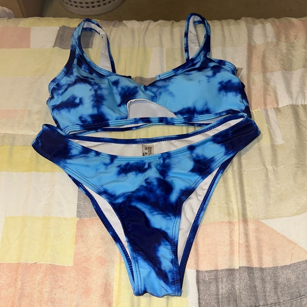 blue shein bikini